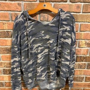 Maurices Waffle Knit Camouflage Hoodie
